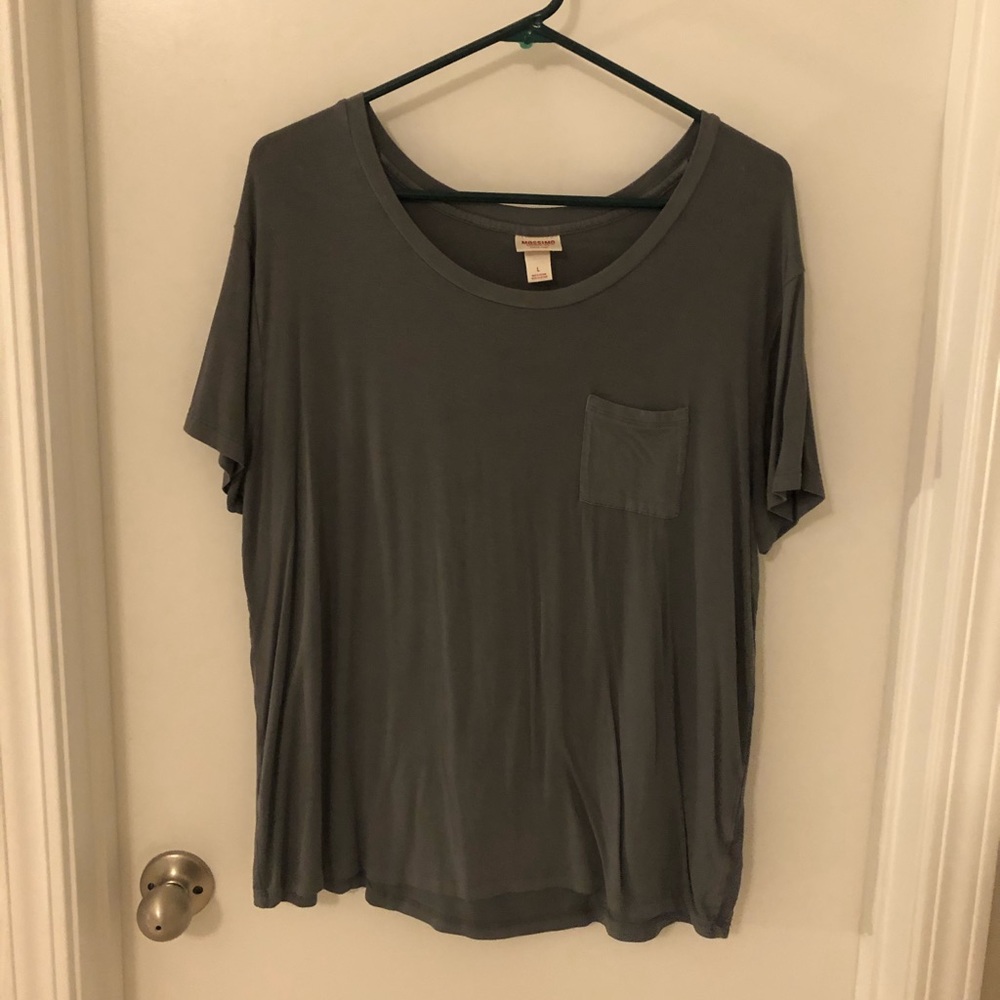 Gray Mossimo short sleeve. Very comfortable